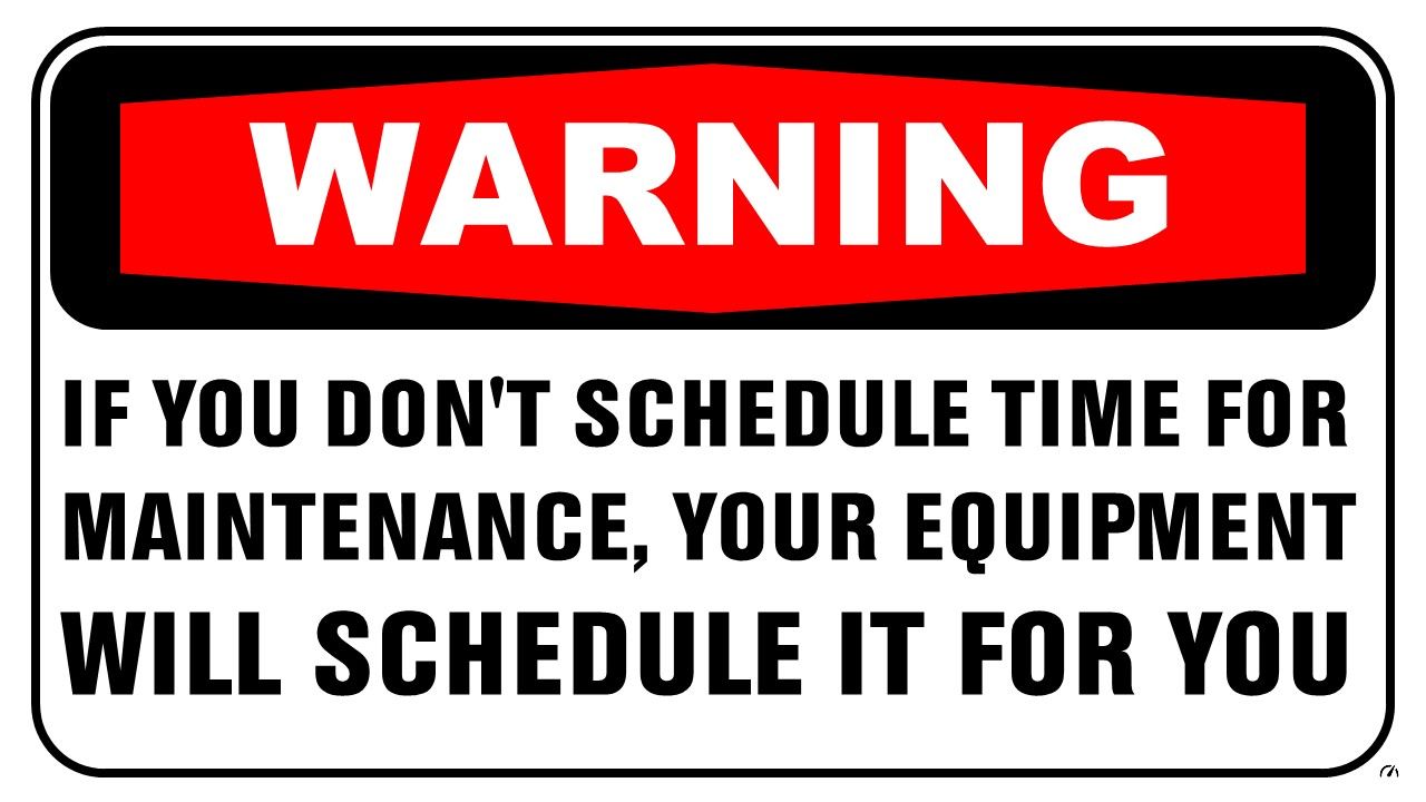 preventative maintenance warning